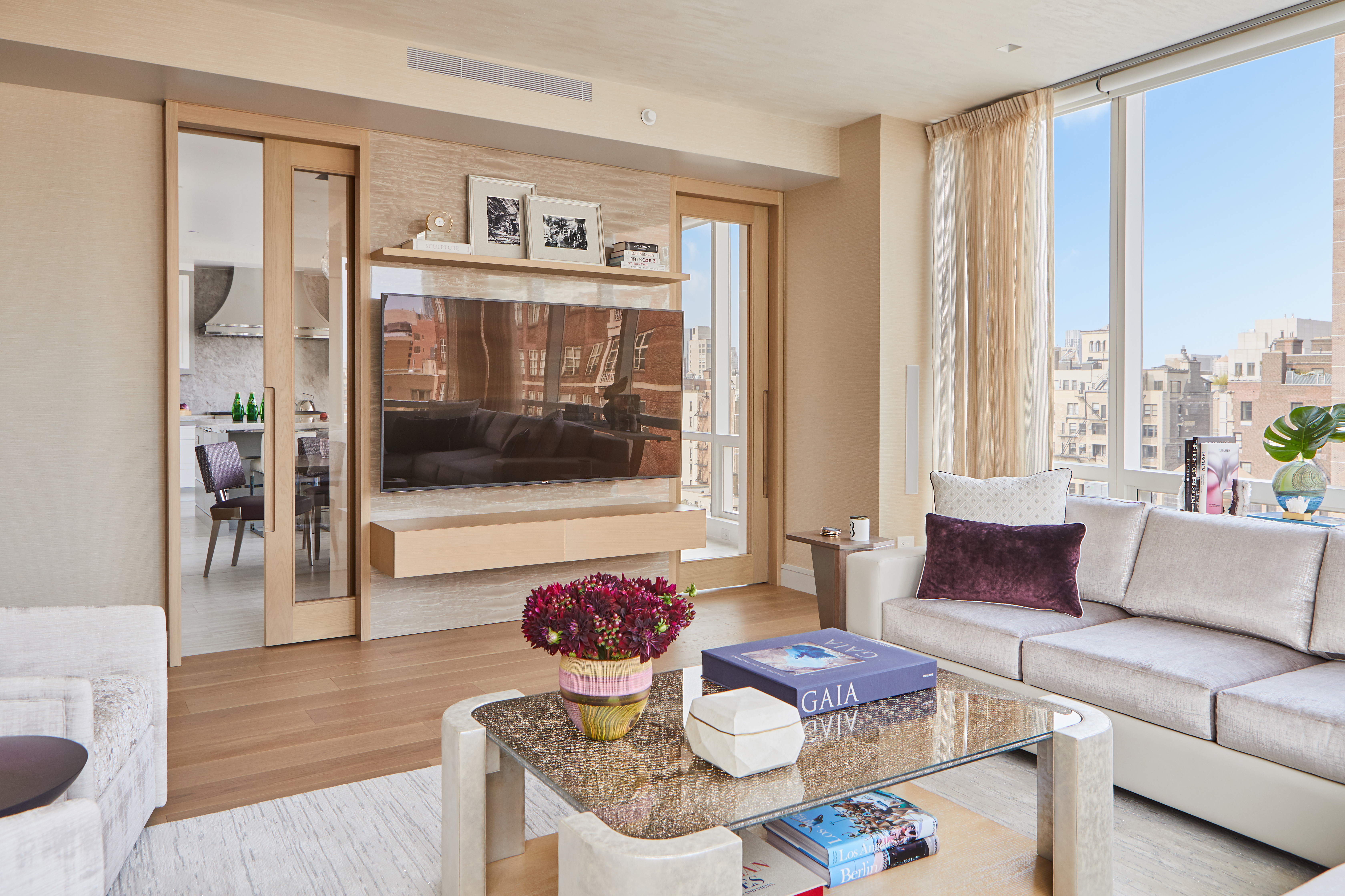 Living room lighting off