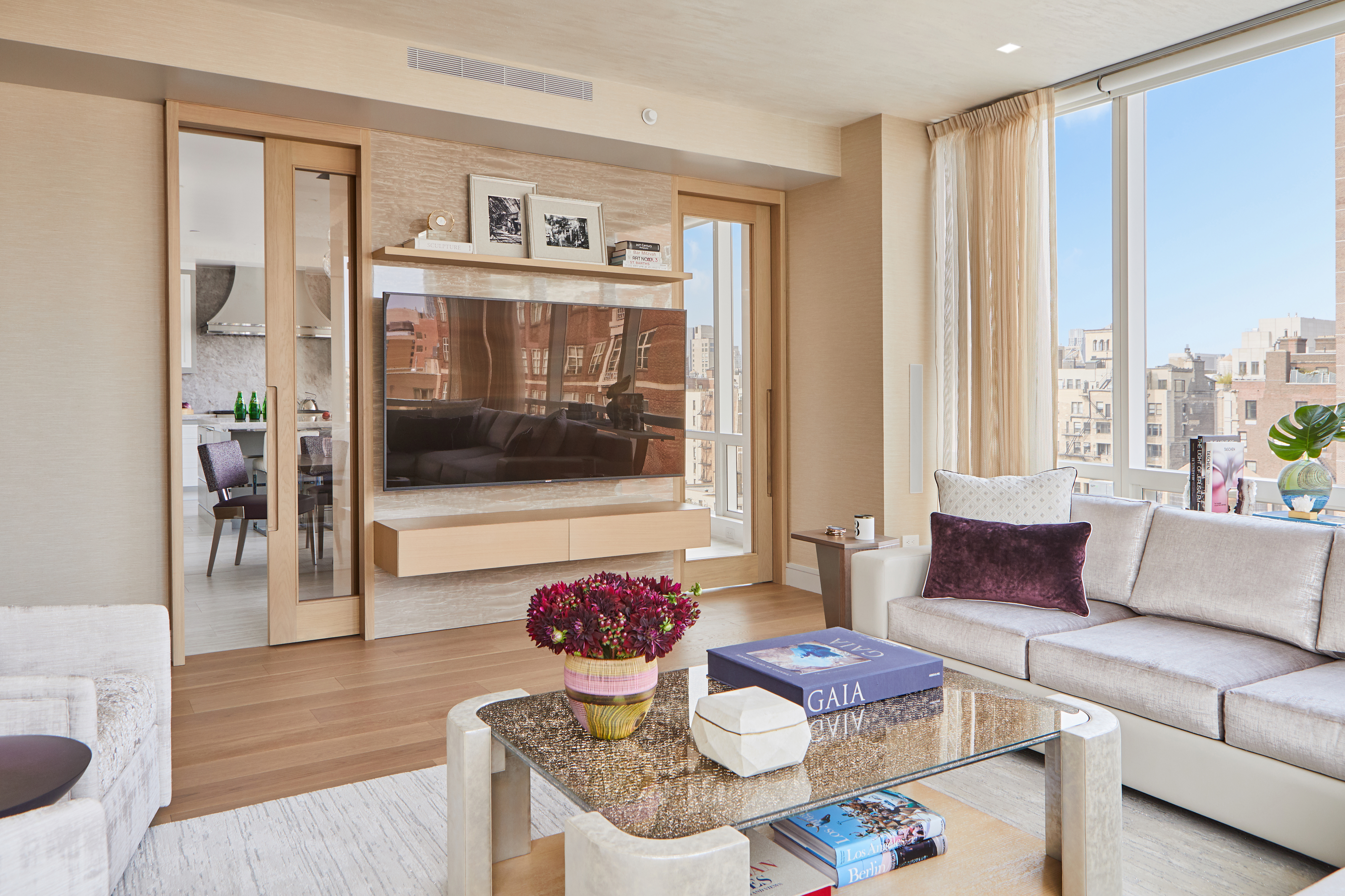 Living room lighting on